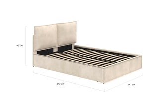 Lit-coffre avec sommier Lilou - Couchage 140 x 190 cm
