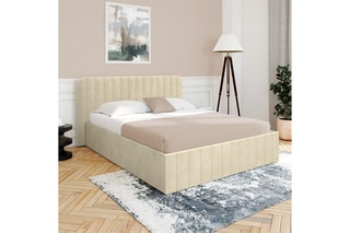 Lit-coffre avec sommier en bois Valentina - Couchage 140 x 190 cm