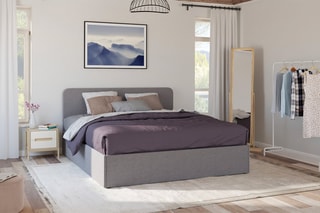 Lit coffre avec sommier Louise - Couchage 160 x 200 cm