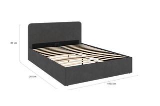 Lit-coffre avec sommier Louise - Couchage 140 x 190 cm