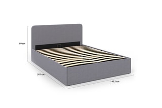 Lit-coffre avec sommier Louise - Couchage 140 x 190 cm