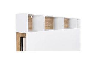 Tête de lit - Blanc et naturel