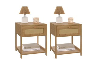 2 tables de chevet 1 tiroir Erin - 40 x 48 x 40 cm