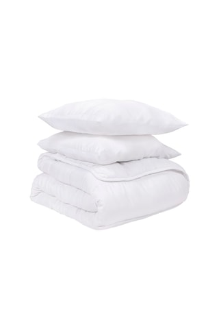 Couette double extra chaude + oreiller(s) - 4 saisons - microfibres - 200 + 300 g/m²