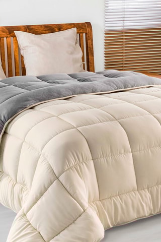 Couette extra chaude réversible polyester 400 g/m²