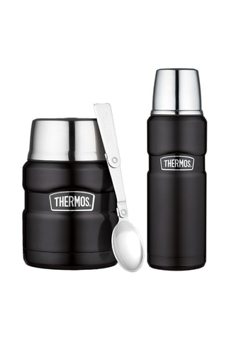 Garrafa isotérmica e recipiente para alimentos de aço inoxidável King - 47 cl