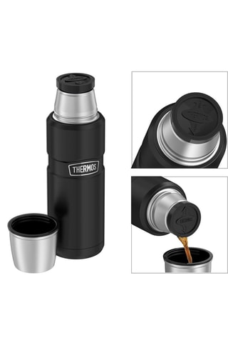 Garrafa isotérmica e recipiente para alimentos de aço inoxidável King - 47 cl