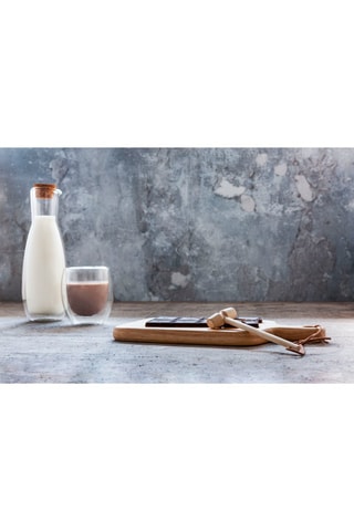 1 jarro doseador e 2 chávenas de café de aço inoxidável e vidro borossilicato - 1,9 l e 2 x 80 ml