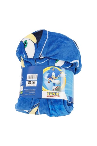 Cobertor com capuz Criança Sonic - Azul