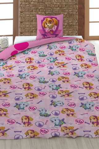 Conjunto de edredão Patrulha Pata  - Rosa