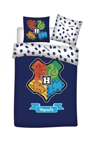Conjunto de edredão em algodão 52 fios/cm² Harry Potter - Azul