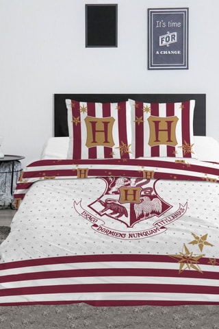 Conjunto de edredão em algodão 52 fios/cm² Harry Potter - Branco