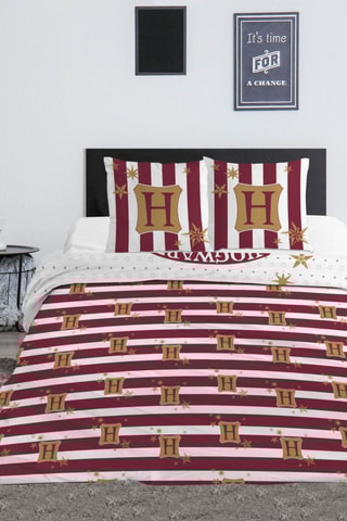 Conjunto de edredão em algodão 52 fios/cm² Harry Potter - Branco