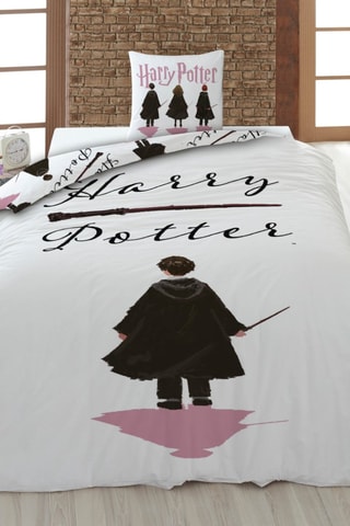 Conjunto de edredão Harry Potter - Branco e preto