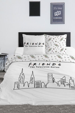Conjunto de edredão Friends - Branco