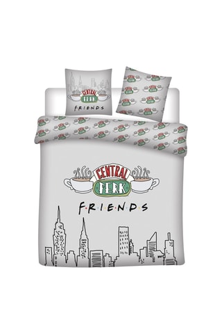 Conjunto de edredão Friends - Cinzento e verde