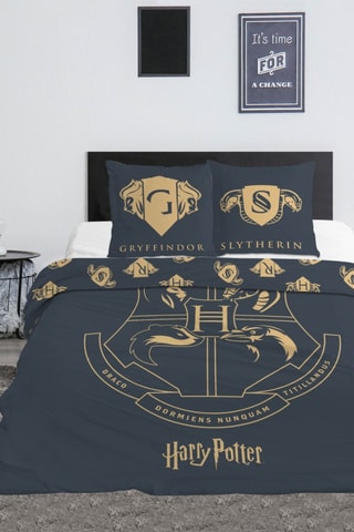 Conjunto de edredão Harry Potter - Preto e castanho