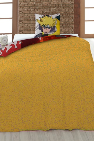 Conjunto de edredão Naruto - Amarelo e branco