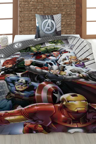 Conjunto de edredão Os Vingadores Marvel - Multicor