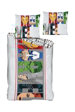 Conjunto de edredão Os Vingadores Marvel - Branco e vermelho