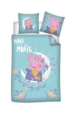 Conjunto de edredão Porquinha Peppa - Turquesa