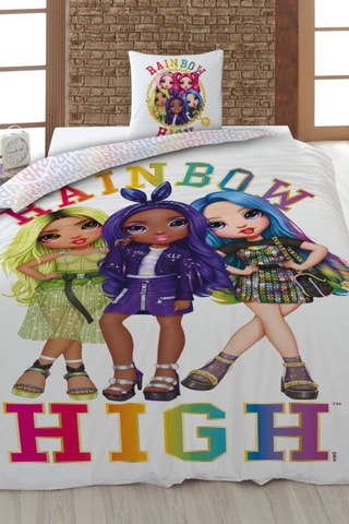 Conjunto de edredão Rainbow High - Branco