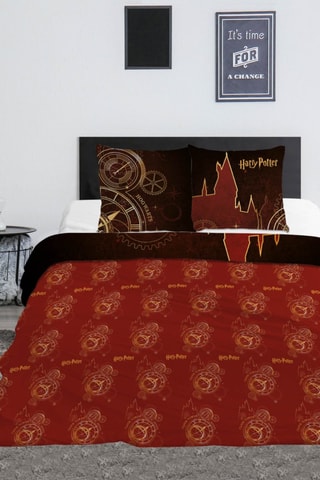 Conjunto de edredão Harry Potter - Bordô