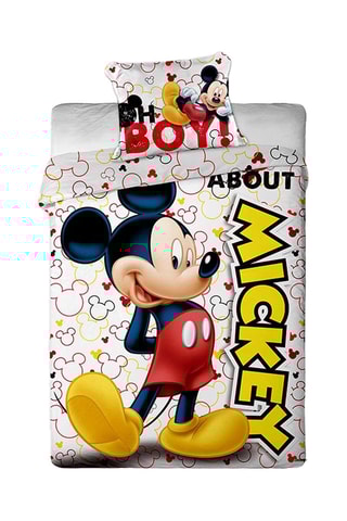 Conjunto de edredão Mickey Disney - Branco e vermelho