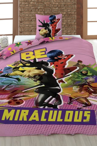 Conjunto de edredão Ladybug Miraculous - Rosa