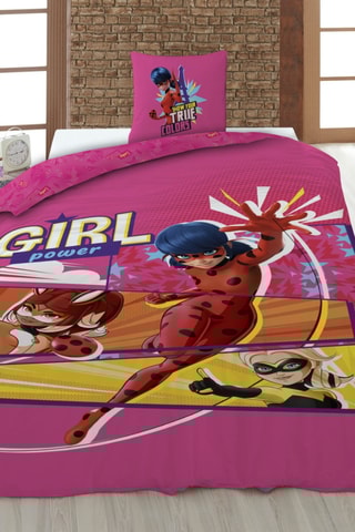 Conjunto de edredão Ladybug Miraculous - Rosa