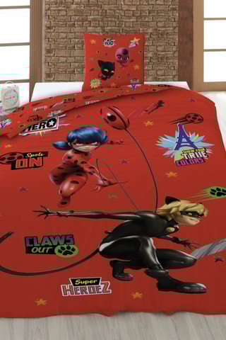 Conjunto de edredão Ladybug Miraculous - Vermelho