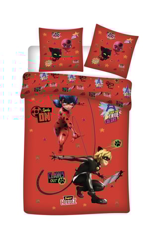 Conjunto de edredão Ladybug Miraculous - Vermelho