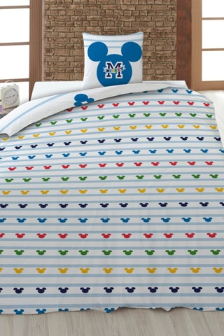 Conjunto de edredão em algodão 52 fios/cm² Mickey Disney - Branco