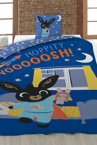 Conjunto de edredão em algodão 52 fios/cm² Bing Bunny Hoppity Voosh - Azul