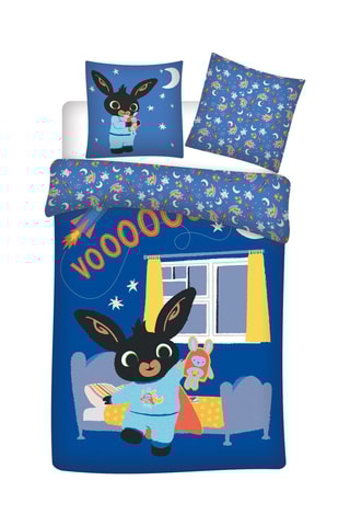 Conjunto de edredão em algodão 52 fios/cm² Bing Bunny Hoppity Voosh - Azul