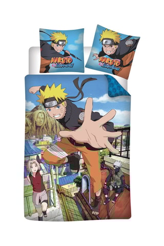 Conjunto de edredão em algodão 52 fios/cm² Naruto - Azul