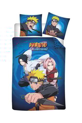 Conjunto de edredão em algodão 52 fios/cm² Naruto - Azul