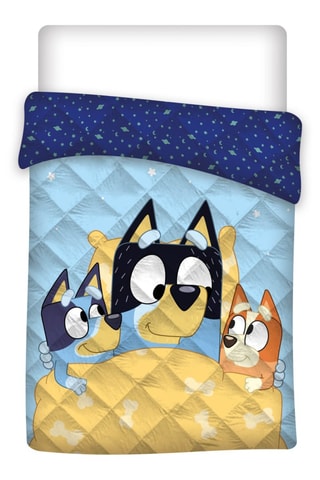 Conjunto de edredão em algodão 80 fios/cm² Bluey - Azul e laranja