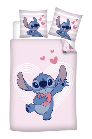 Conjunto de edredão em algodão 80 fios/cm² Stitch Lilo e Stich Disney - Azul
