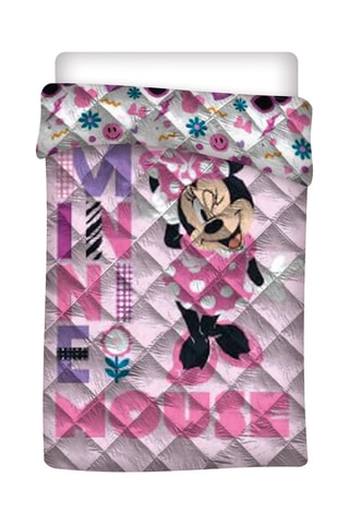 Conjunto de edredão em algodão 80 fios/cm² Minnie Disney - Rosa