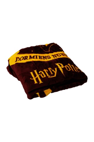 Manta Harry Potter - Bordô e amarelo - 130 x 160 cm