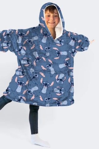 Poncho com capuz Stitch Lilo e Stitch Disney - Azul