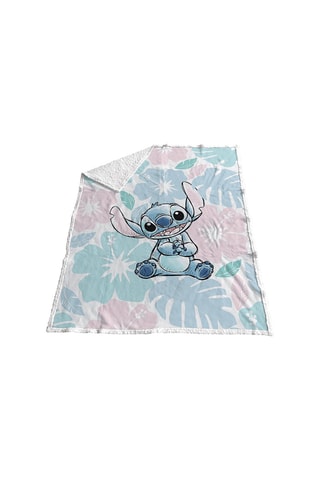Poncho com capuz Lilo e Stitch Disney - Rosa e azul - 130 x 170 cm