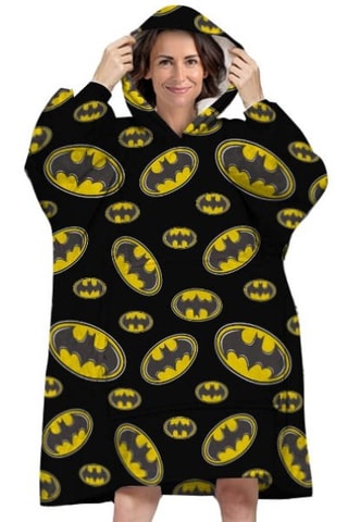 Poncho com capuz Adulto Batman - Preto
