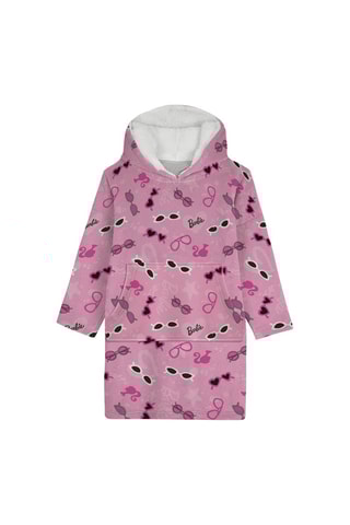 Poncho com capuz Adulto Barbie - Rosa