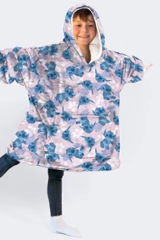 Poncho com capuz 3-6 anos Stitch Lilo e Stitch Disney - Azul e rosa -
