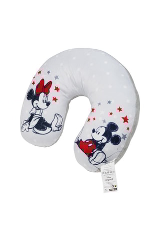 Almofada de viagem Mickey e Minnie Disney - Vermelho e preto - 30 x 30 cm