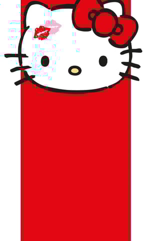Almofada 3D Hello Kitty - Vermelho - 58 x 137 cm