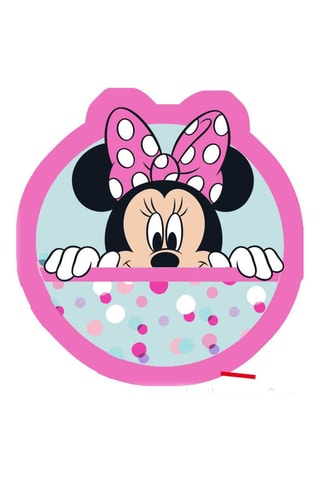 Almofada de viagem Minnie Disney - Rosa e branco - 35 x 35 cm