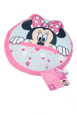 Almofada de viagem Minnie Disney - Rosa e branco - 35 x 35 cm